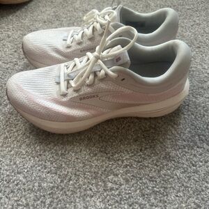Brooks Women's White and Pink Running Shoes Revel 7